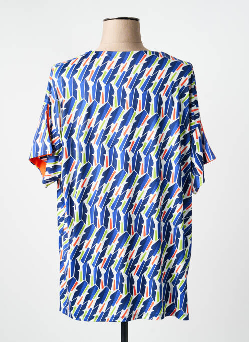 T-shirt imprimé fantaisie manches courtes bleu SCORZZO femme