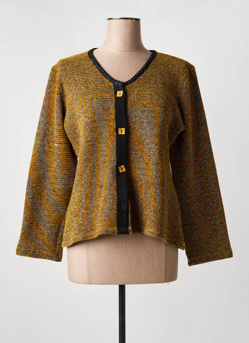 Veste casual col rond jaune LO! LES FILLES femme