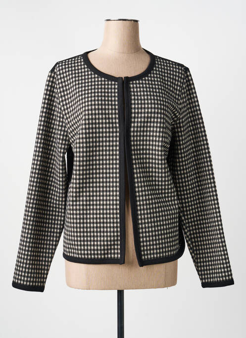 Veste casual col rond noir FRED SABATIER femme