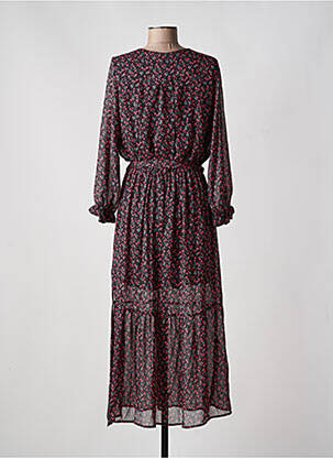 Robe longue manches longues manches longues noir LILI & LALA femme
