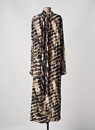 Robe longue tissage popeline manches longues noir BANDITAS FROM MARSEILLE femme