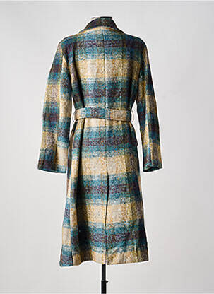 Manteau long coupe cintrée sans capuche bleu BANDITAS FROM MARSEILLE femme