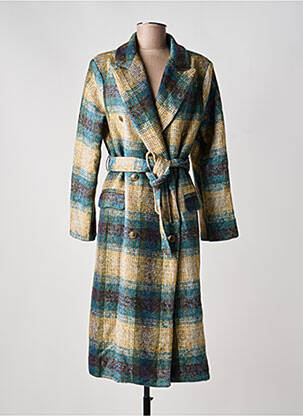 Manteau long coupe cintrée sans capuche bleu BANDITAS FROM MARSEILLE femme