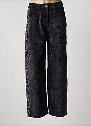 Pantalon droit stretch taille normale noir BANDITAS FROM MARSEILLE femme