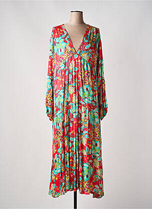 Robe longue manches longues manches longues rouge BANDITAS FROM MARSEILLE femme