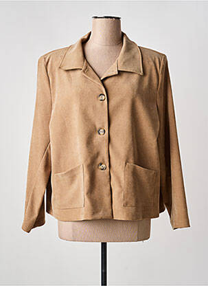 Veste casual epaulette beige HALOGENE femme