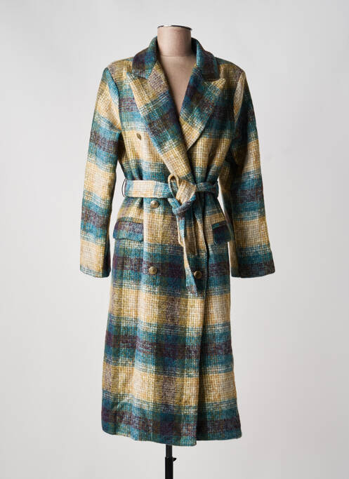 Manteau long coupe cintrée sans capuche bleu BANDITAS FROM MARSEILLE femme