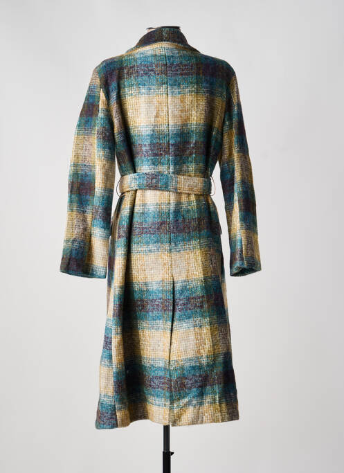 Manteau long coupe cintrée sans capuche bleu BANDITAS FROM MARSEILLE femme