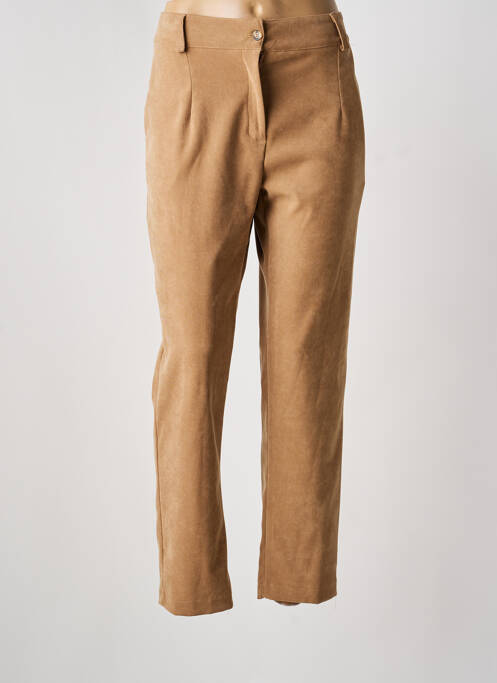 Pantalon slim taille normale taille normale beige HALOGENE femme