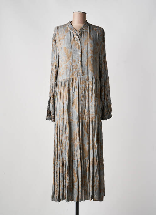 Robe longue manches longues manches longues gris LAST QUEEN femme