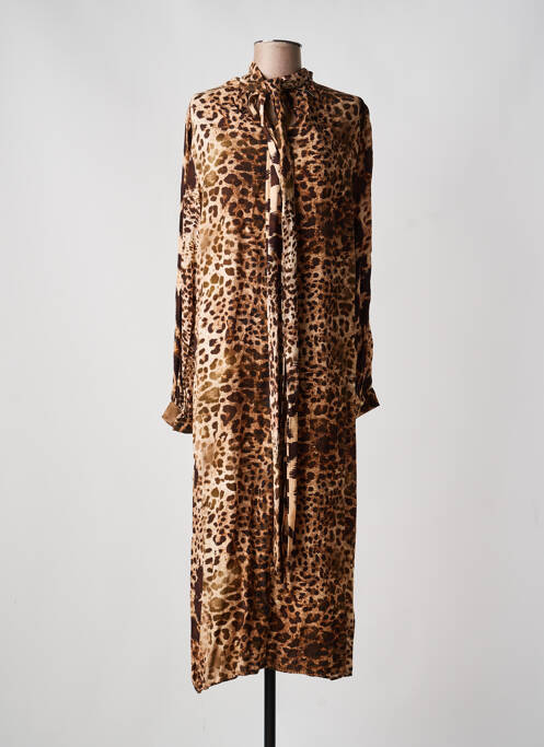 Robe longue manches longues manches longues marron BANDITAS FROM MARSEILLE femme