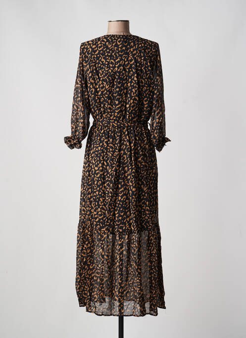 Robe mi-longue manches longues manches longues noir EMMA ELLA femme