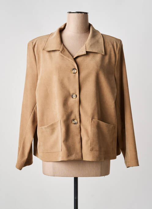 Veste casual epaulette beige HALOGENE femme