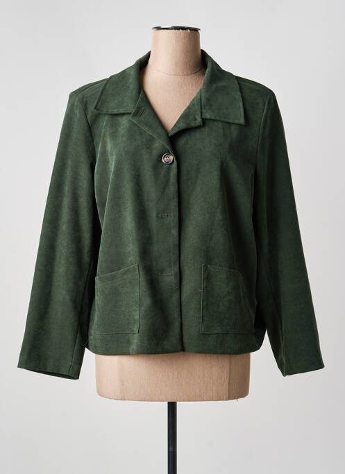 Veste casual epaulette vert HALOGENE femme