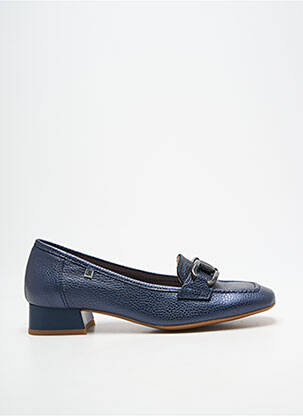 Mocassins tissage satiné talon plat jusqu'à 3cm bleu DORKING femme