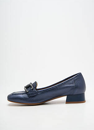 Mocassins tissage satiné talon plat jusqu'à 3cm bleu DORKING femme