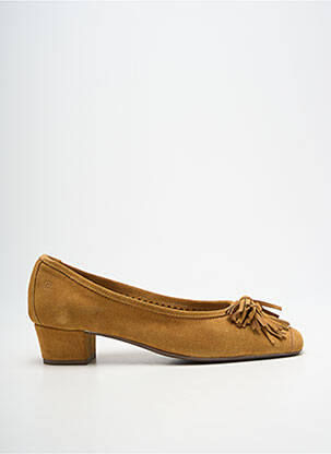 Ballerines bout carré talon plat jusqu'à 3cm marron DORKING femme