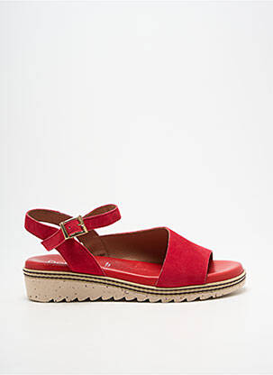 Sandales/nu pieds fermeture boucle(s) talon de 4 à 6cm rouge DORKING femme