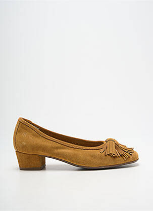 Ballerines bout carré talon plat jusqu'à 3cm marron DORKING femme