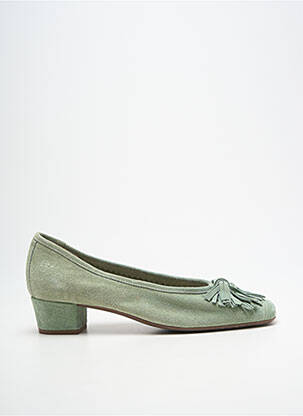 Ballerines bout carré talon plat jusqu'à 3cm vert DORKING femme