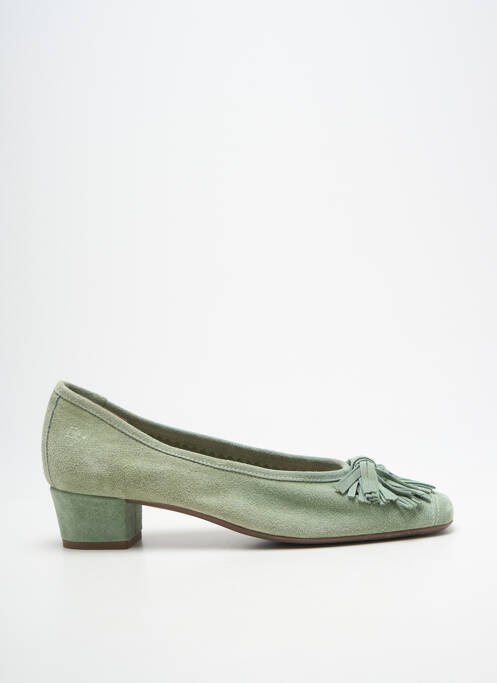 Ballerines bout carré talon plat jusqu'à 3cm vert DORKING femme