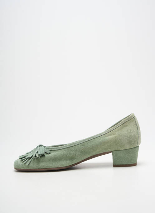 Ballerines bout carré talon plat jusqu'à 3cm vert DORKING femme
