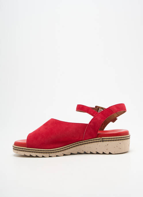 Sandales/nu pieds fermeture boucle(s) talon de 4 à 6cm rouge DORKING femme