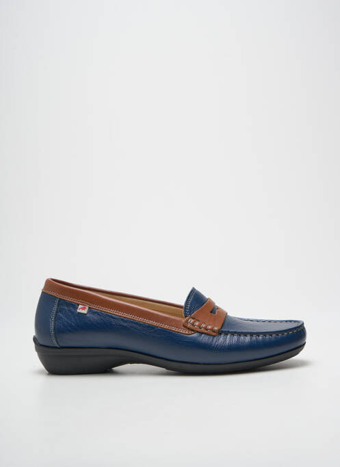 Mocassins tissage satiné talon plat jusqu'à 3cm bleu FLUCHOS femme