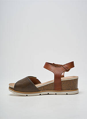 Sandales/nu pieds bout ouvert talon de 4 à 6cm vert DORKING femme