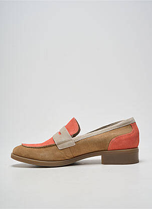 Mocassins bout rond talon plat jusqu'à 3cm rose DORKING femme