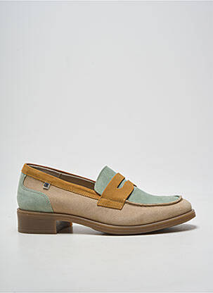 Mocassins bout rond talon plat jusqu'à 3cm vert DORKING femme