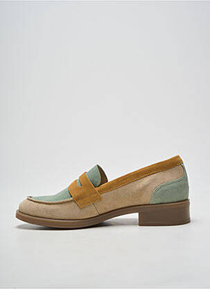 Mocassins bout rond talon plat jusqu'à 3cm vert DORKING femme