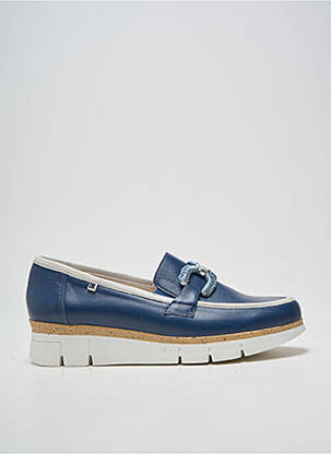 Mocassins bout rond talon plat jusqu'à 3cm bleu DORKING femme