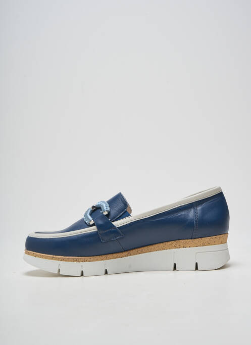 Mocassins bout rond talon plat jusqu'à 3cm bleu DORKING femme