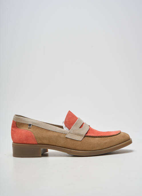 Mocassins bout rond talon plat jusqu'à 3cm rose DORKING femme