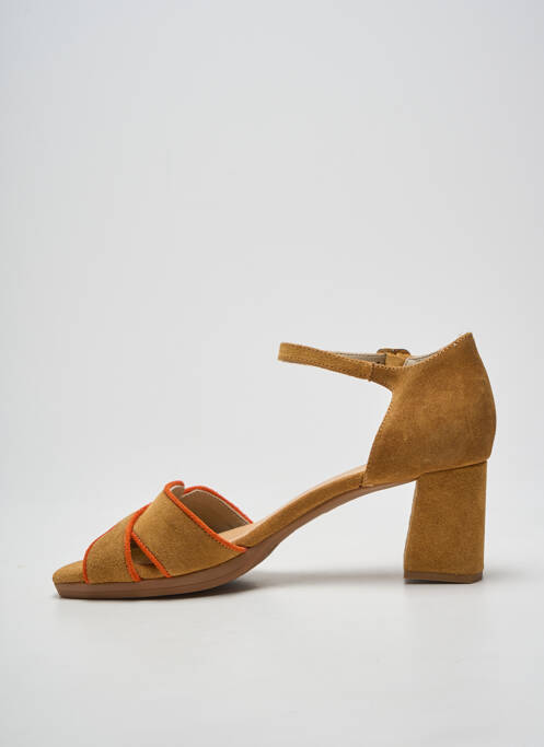 Sandales/nu pieds fermeture bride(s) talon de 7 à 9cm orange DORKING femme