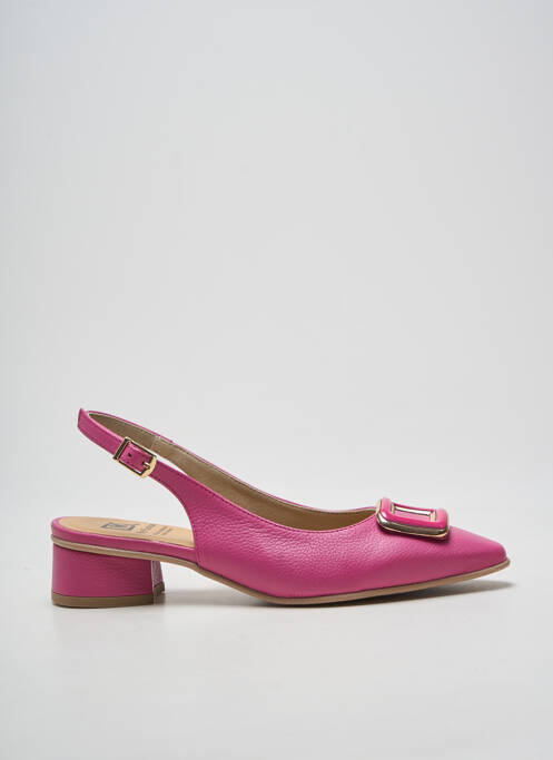 Sandales/nu pieds matière lisse talon plat jusqu'à 3cm rose DORKING femme