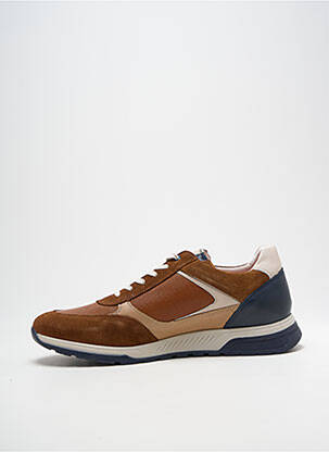 Baskets fermeture zip et lacets bout rond marron FLUCHOS homme