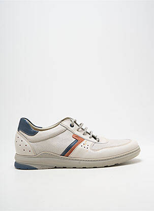 Baskets semelle amovible bout rond blanc FLUCHOS homme