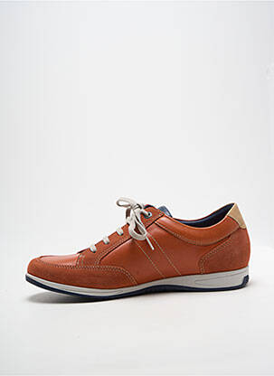 Baskets fermeture zip et lacets bout rond orange FLUCHOS homme