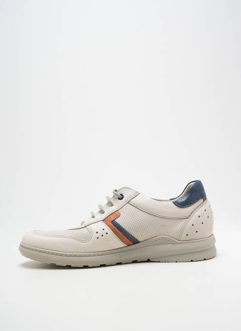 Baskets semelle amovible bout rond blanc FLUCHOS homme