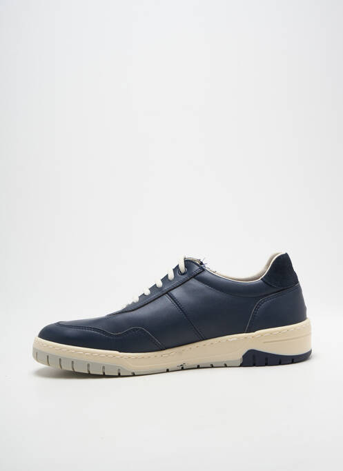 Baskets fermeture zip et lacets bout rond bleu FLUCHOS homme