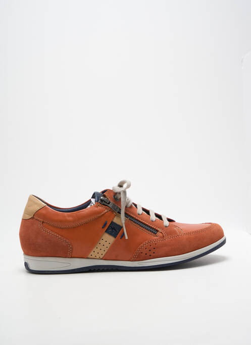 Baskets fermeture zip et lacets bout rond orange FLUCHOS homme