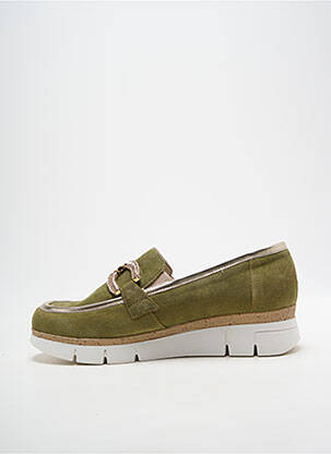 Mocassins bout rond talon plat jusqu'à 3cm vert DORKING femme