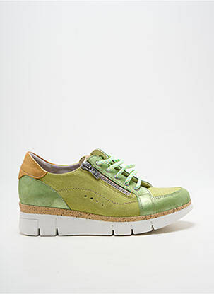 Baskets fermeture zip et lacets talon plat jusqu'à 3cm vert DORKING femme