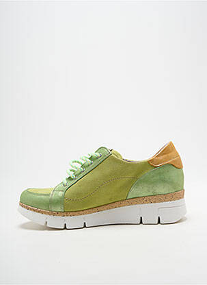 Baskets fermeture zip et lacets talon plat jusqu'à 3cm vert DORKING femme
