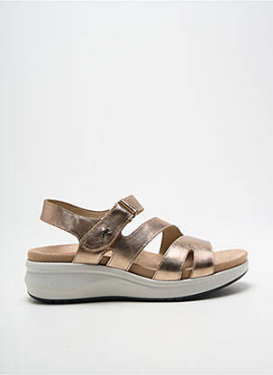 Sandales/nu pieds tissage satiné talon de 4 à 6cm marron FLUCHOS femme