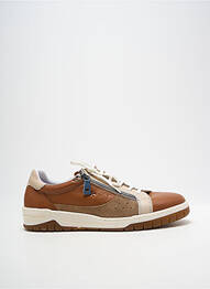 Baskets fermeture zip et lacets bout rond marron FLUCHOS homme