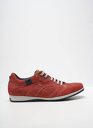 Baskets semelle amovible bout rond rouge FLUCHOS homme