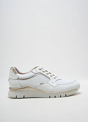 Baskets tissage satiné talon plat jusqu'à 3cm blanc FLUCHOS femme